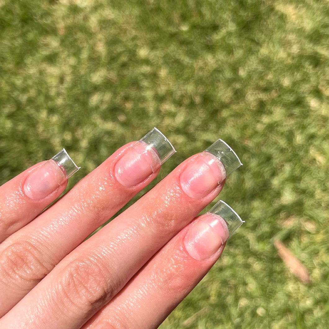 Short Square Nail Tips with Box